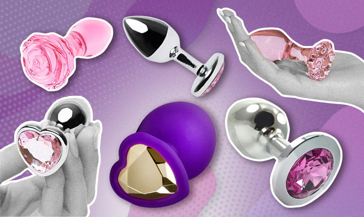 Jewelry for Anal Plug Ring Butt Plug Anal Jewelry Cascades Amethyst Stone Tassel with Optional Plug Under The Hoode Intimate Jewelry Gifts