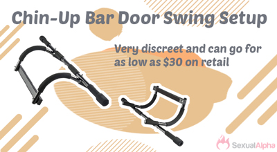 Chin up bar door swing setup