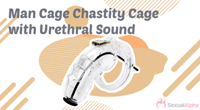 Man Cage Chastity Cage with Urethral Sound