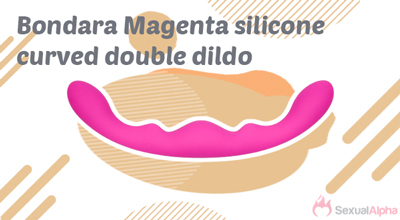  Bondara Magenta Silicone Curved Double Dildo